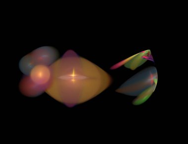 Siyah Renk Üzerine Bir Dijital Fraktal Resmi