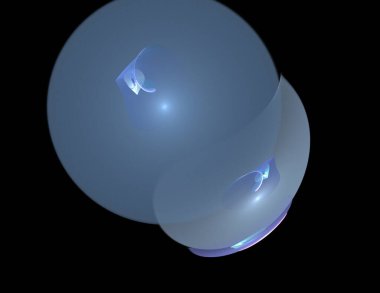 Siyah Renk Üzerine Bir Dijital Fraktal Resmi