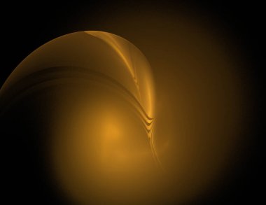 Siyah Renk Üzerine Bir Dijital Fraktal Resmi