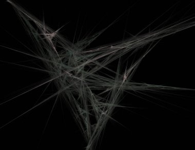 Siyah Renk Üzerine Bir Dijital Fraktal Resmi