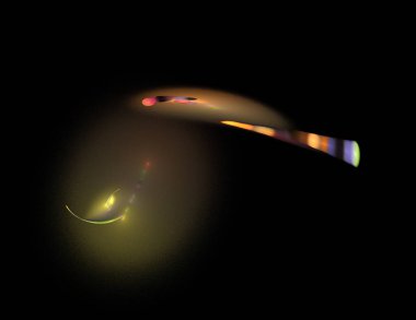 Siyah Renk Üzerine Bir Dijital Fraktal Resmi