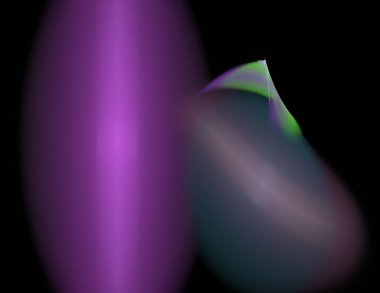 Siyah Renk Üzerine Bir Dijital Fraktal Resmi