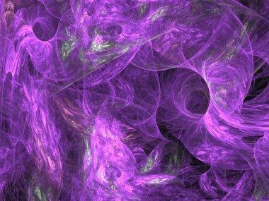 Siyah Renk Üzerine Bir Dijital Fraktal Resmi