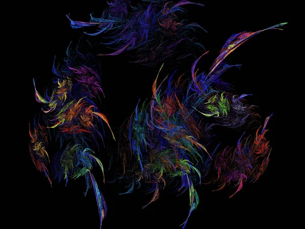 Afbeelding Van Een Digitale Fractal Zwarte Kleur — Stockfoto