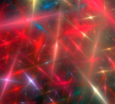 Siyah Renk Üzerine Bir Dijital Fraktal Resmi