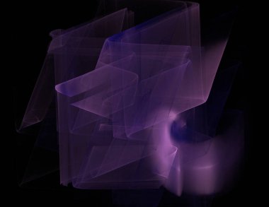 Siyah Renk Üzerine Bir Dijital Fraktal Resmi