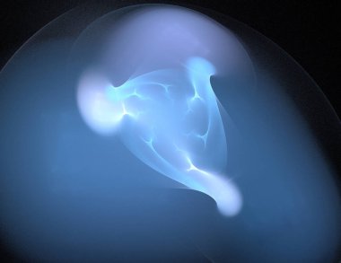 Siyah Renk Üzerine Bir Dijital Fraktal Resmi