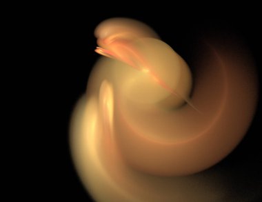 Siyah Renk Üzerine Bir Dijital Fraktal Resmi