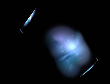 Siyah Renk Üzerine Bir Dijital Fraktal Resmi