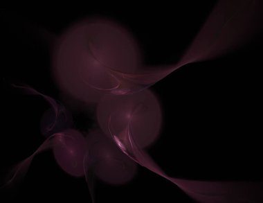 Siyah Renk Üzerine Bir Dijital Fraktal Resmi