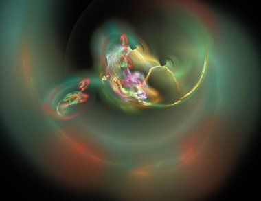 Siyah Renk Üzerine Bir Dijital Fraktal Resmi