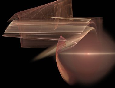 Siyah Renk Üzerine Bir Dijital Fraktal Resmi