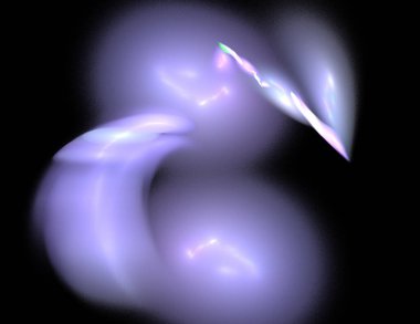 Siyah Renk Üzerine Bir Dijital Fraktal Resmi