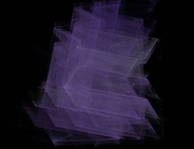 Siyah Renk Üzerine Bir Dijital Fraktal Resmi