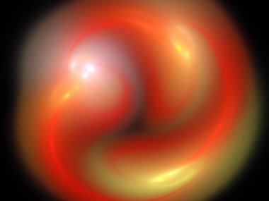 Siyah Renk Üzerine Bir Dijital Fraktal Resmi