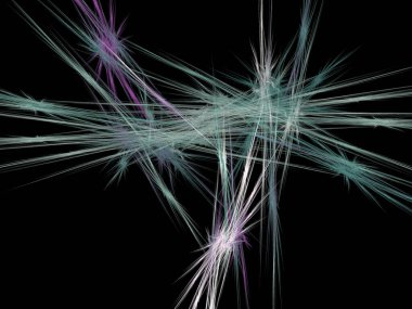 Siyah Renk Üzerine Bir Dijital Fraktal Resmi