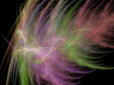 Siyah Renk Üzerine Bir Dijital Fraktal Resmi