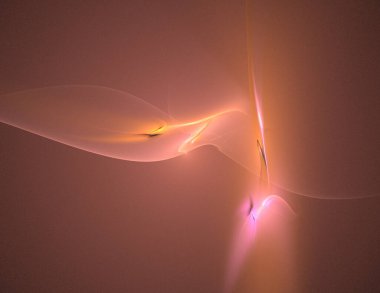 Siyah Renk Üzerine Bir Dijital Fraktal Resmi