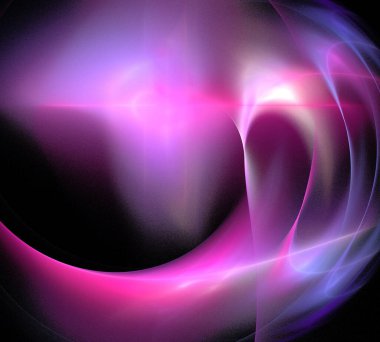 Siyah Renk Üzerine Bir Dijital Fraktal Resmi