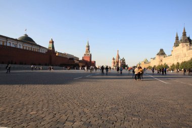 Moskova kremlin kırmızı meydanı kuru güneşli bir günde