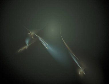 Siyah Renk Üzerine Bir Dijital Fraktal Resmi