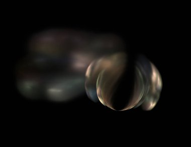 Siyah Renk Üzerine Bir Dijital Fraktal Resmi