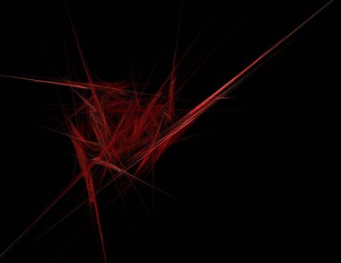 Siyah Renk Üzerine Bir Dijital Fraktal Resmi