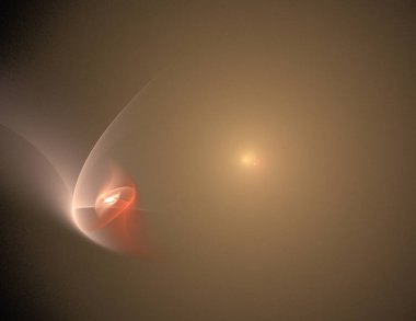 Siyah Renk Üzerine Bir Dijital Fraktal Resmi