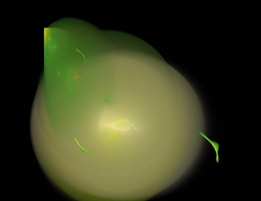 Siyah Renk Üzerine Bir Dijital Fraktal Resmi