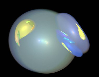 Siyah Renk Üzerine Bir Dijital Fraktal Resmi