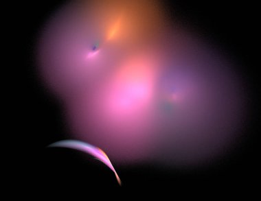 Siyah Renk Üzerine Bir Dijital Fraktal Resmi