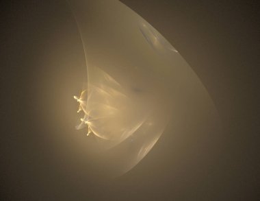 Siyah Renk Üzerine Bir Dijital Fraktal Resmi