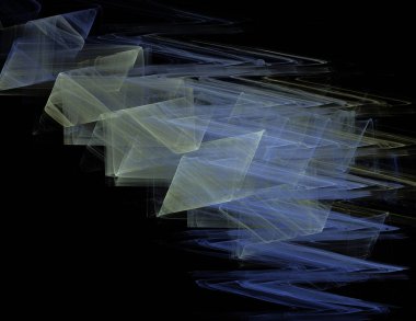 Siyah Renk Üzerine Bir Dijital Fraktal Resmi