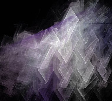 Siyah Renk Üzerine Bir Dijital Fraktal Resmi