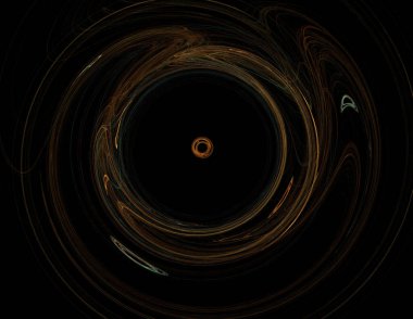 Siyah Renk Üzerine Bir Dijital Fraktal Resmi