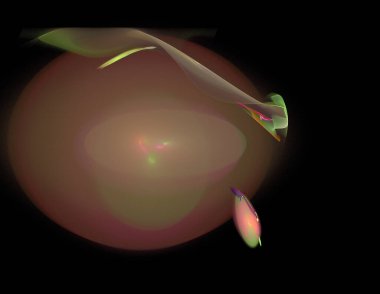 Siyah Renk Üzerine Bir Dijital Fraktal Resmi