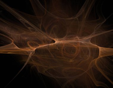 Siyah Renk Üzerine Bir Dijital Fraktal Resmi