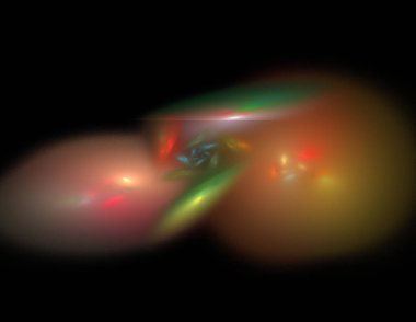 Siyah Renk Üzerine Bir Dijital Fraktal Resmi