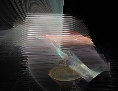 Siyah Renk Üzerine Bir Dijital Fraktal Resmi