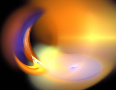 Siyah Renk Üzerine Bir Dijital Fraktal Resmi