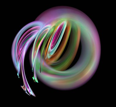 Dijital fraktal resimlerinden birinin resmi