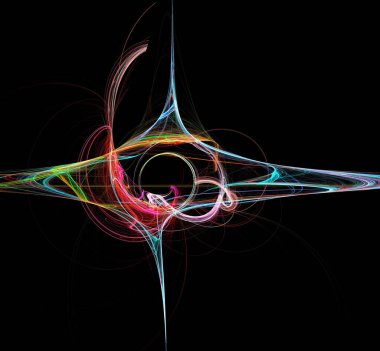 Dijital fraktal resimlerinden birinin resmi