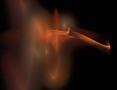 Siyah Renk Üzerine Bir Dijital Fraktal Resmi