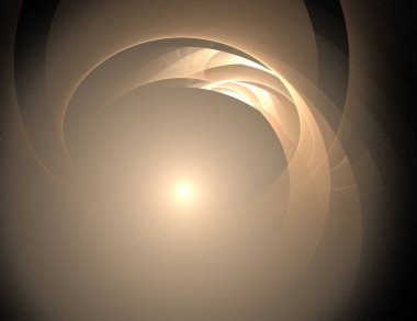 Siyah Renk Üzerine Bir Dijital Fraktal Resmi