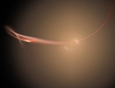 Siyah Renk Üzerine Bir Dijital Fraktal Resmi