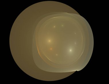 Siyah Renk Üzerine Bir Dijital Fraktal Resmi