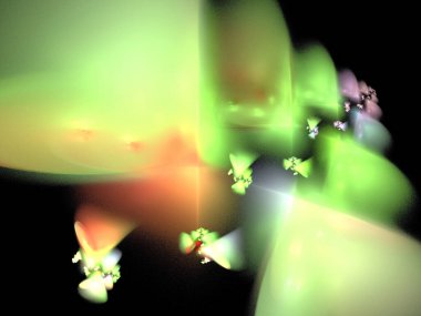 Siyah Renk Üzerine Bir Dijital Fraktal Resmi