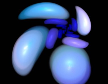 Siyah Renk Üzerine Bir Dijital Fraktal Resmi