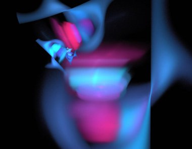 Siyah Renk Üzerine Bir Dijital Fraktal Resmi