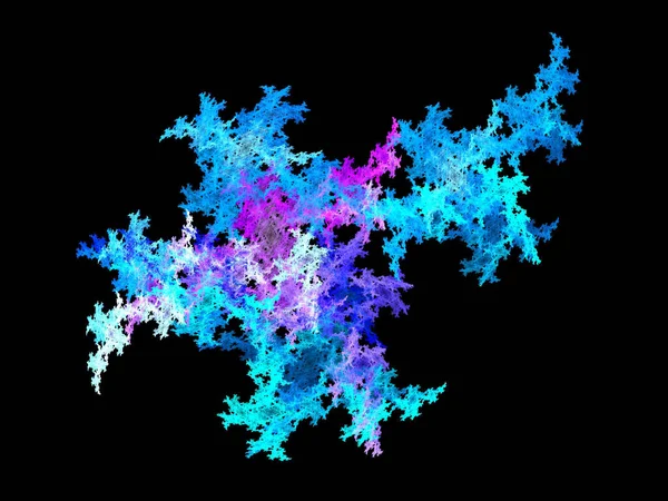 Image One Digital Fractal Black Color — Stock Photo, Image